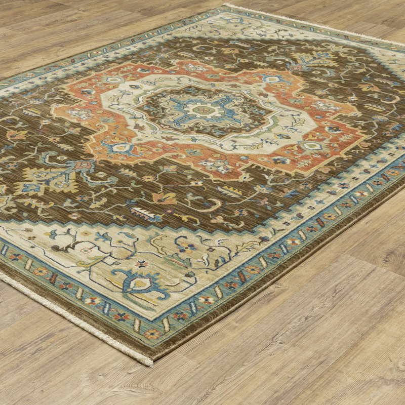 Oriental Indoor Rug, Rectangle 3'3" x 5'