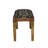 Rustic Upholstered Bench In Black And White With Subtle Design Modern Pattern Wood Legs