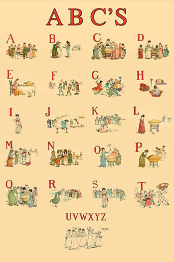 « kate greenaway abc’s » par kate greenaway, impression