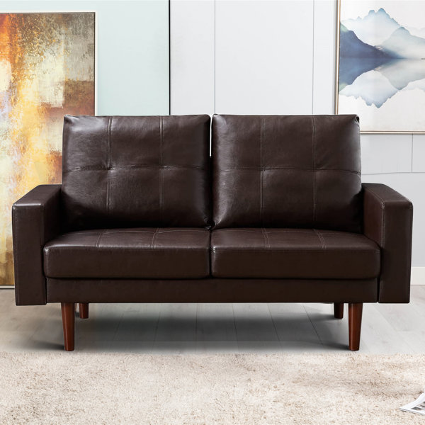 Ebern Designs Roermond 62.21'' Vegan Leather Sofa - Wayfair Canada