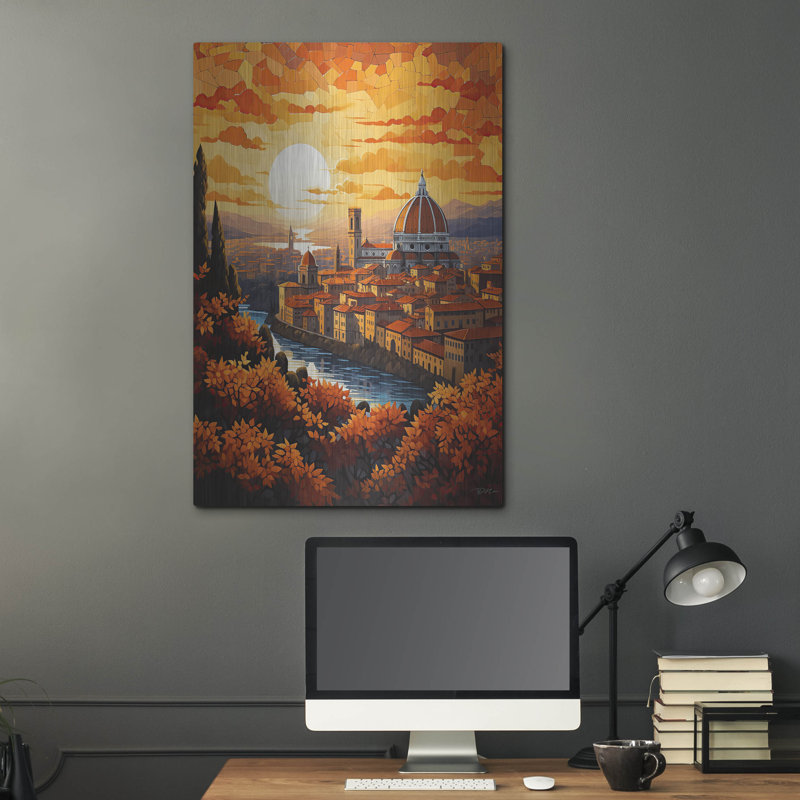 Art mural en métal Winston Porter «Firenze» par Momart, H 36 po x l 24 po