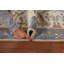 Ivory & Blue Handmade Oushak Indian Runner Rug 3x8