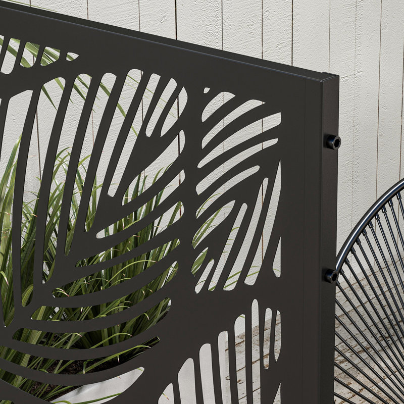 Hiltraud 198cm H x 122cm W Steel Privacy Screen Included