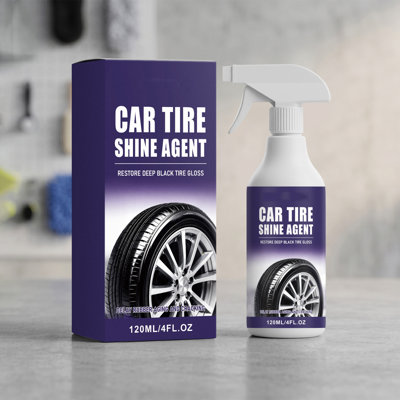 Cleaning agent Car Tire Brightener Tire Foam Cleaning Agent Tire Antis-aging Glazes Automobile Tire Brightener Tire Blackening Rubber Maintenan Car Tire Shine Agent120ml