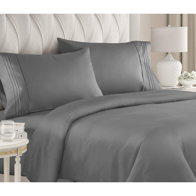 Microfiber Clear Duvet Cover Set with Pillow Shams Included