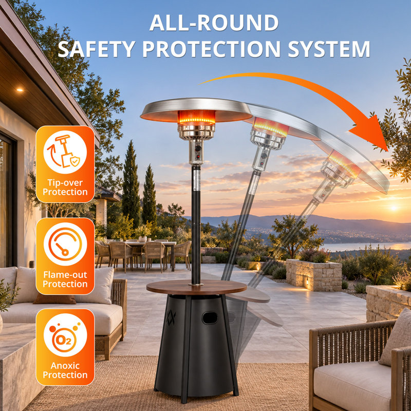 50000 BTU Propane Standing Patio Heater