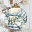 Ornement en bois Ours polaire et son ourson par G. DeBrekht