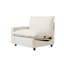 Fauteuil électrique moderne avec accoudoir, recouvert de tissu lin rembourré-166855549