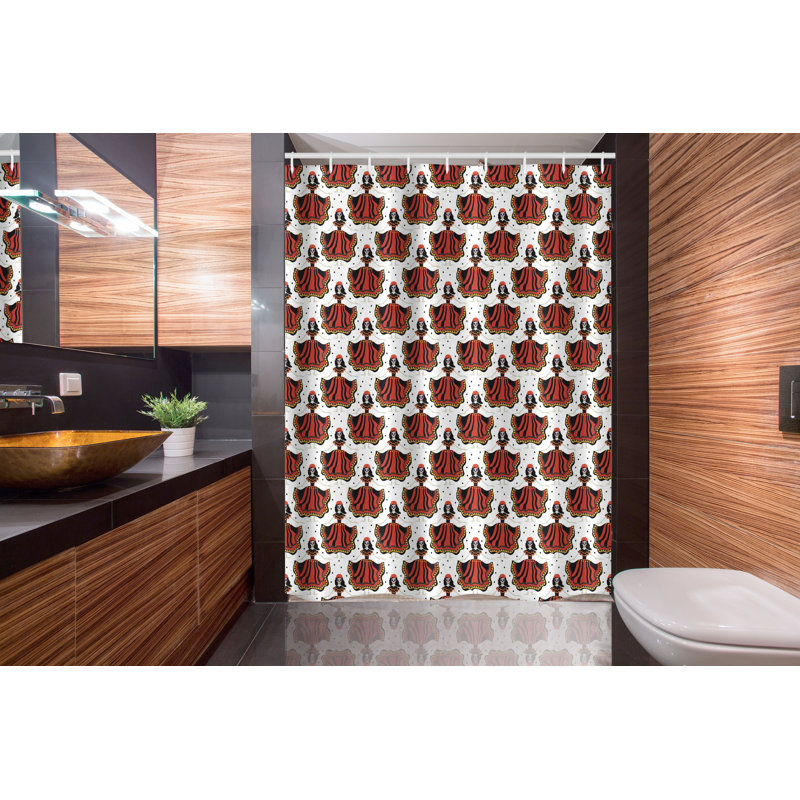 Shower Curtain with Hooks Included, 78" H x 54" W