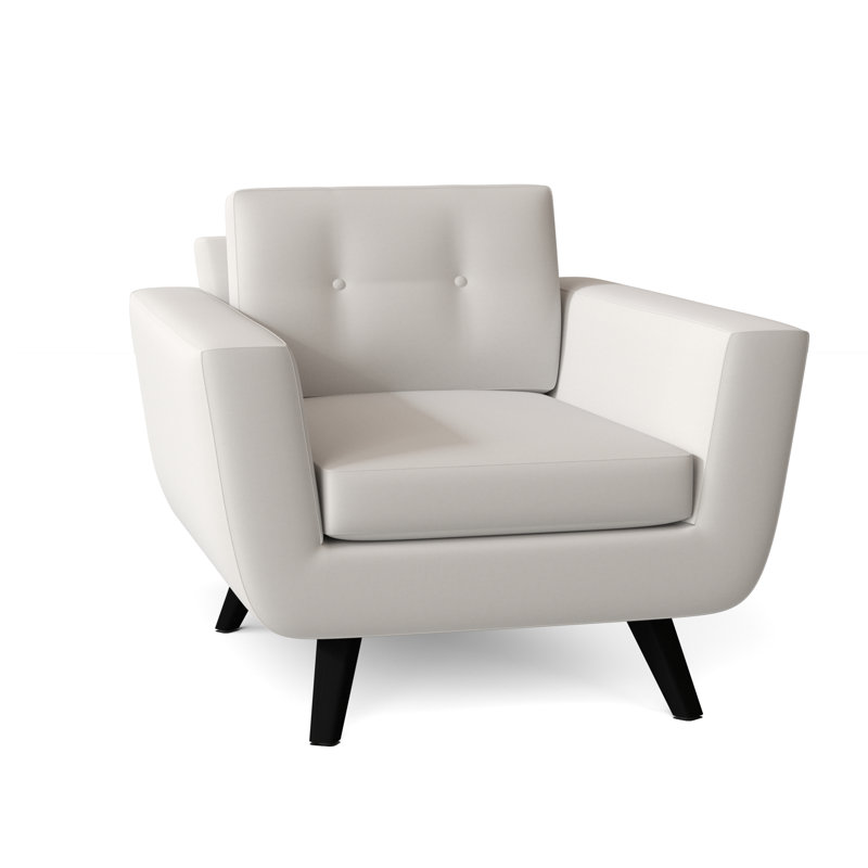 Fauteuil Callie, Blanc Cape, Noir, Plumes / duvet