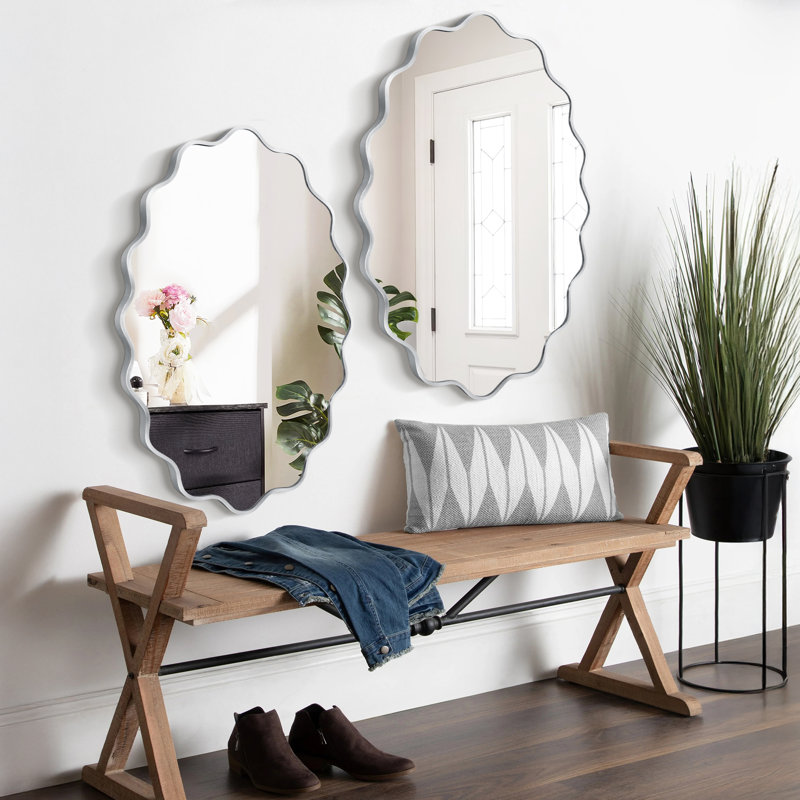Miroir mural, Argent argent, 36 po x 24 po