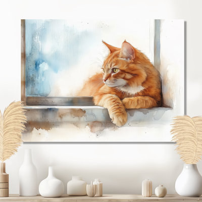 Cat at the Window - Animals Metal Wall Decor