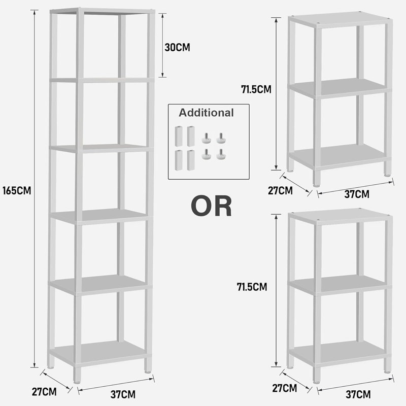 165cm H x 37cm W Standard Bookcase