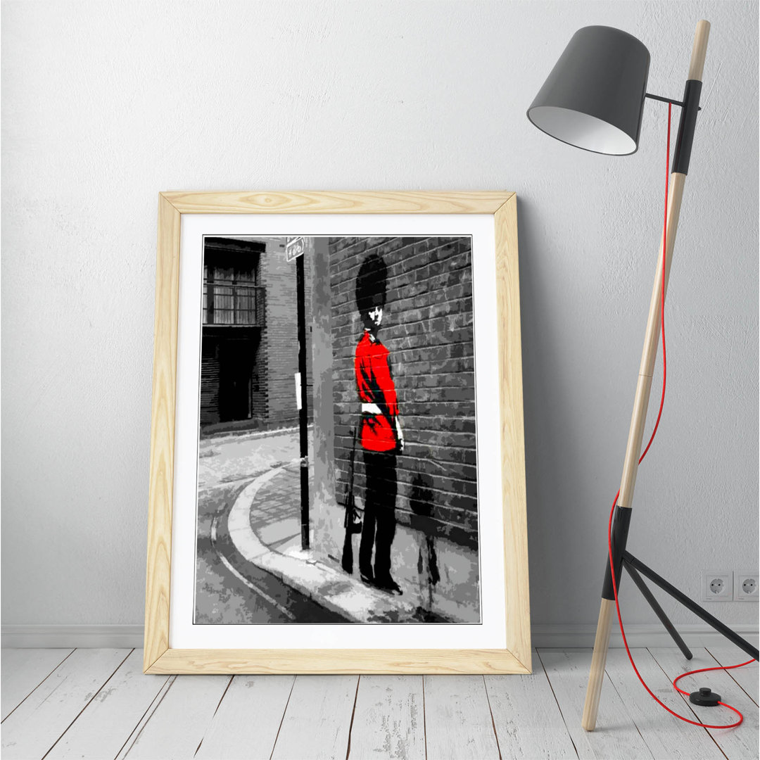Banksy Queens Guard RedBlackd Wall Art Picture Print