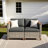 Artique Wicker 2 - Person Patio Conversation Set with Cushions-1065343494