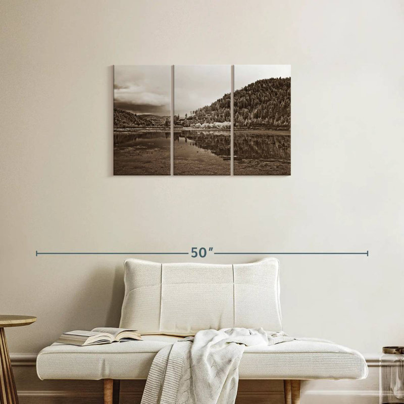 Sepia Coeur D'Alene Lake, 20" H x 33" W