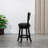 30" Bar Height Slat Back Swivel Stool, Fabric Seat-359718548