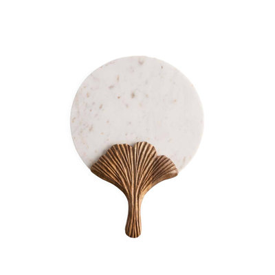 Plateau rond en marbre Doanh