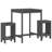 Niamora 17 Stories Bar Set with Wood Frame and Solid Wood Outer Material-532859829