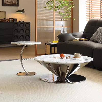 Ensemble de tables basses gigognes blanches