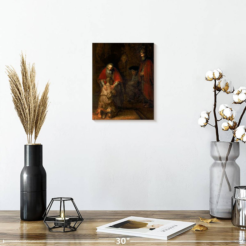 Le retour du fils prodigue I sur toile, H 10 po x l 8 po x P 1 po