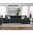 Oliwier Wide Wale Corduroy Sectional Sofa Chaise with Armchair, Parchment-1985479155