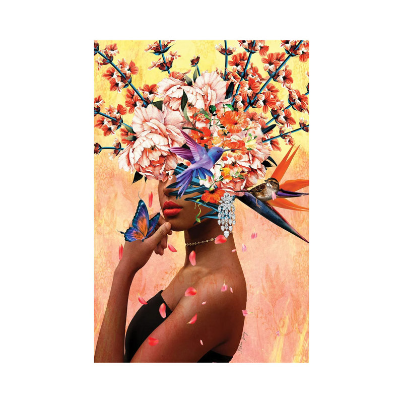 Luxurious Women In Bloom by Yvonne Coleman Burney - Print on Canvas, 20.32 cm H x 30.48 cm W, Wrapped Canvas