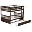 Lit superposé en bois massif de 58 po de largeur avec lit gigogne et conception convertible -2091003248