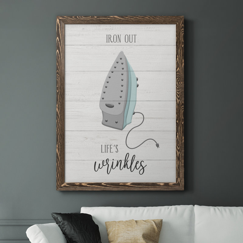 Iron out - Peinture sur toile encadrée, H 37,5 po x l 27,5 po x P 1,5 po, Toile avec cadre en noyer