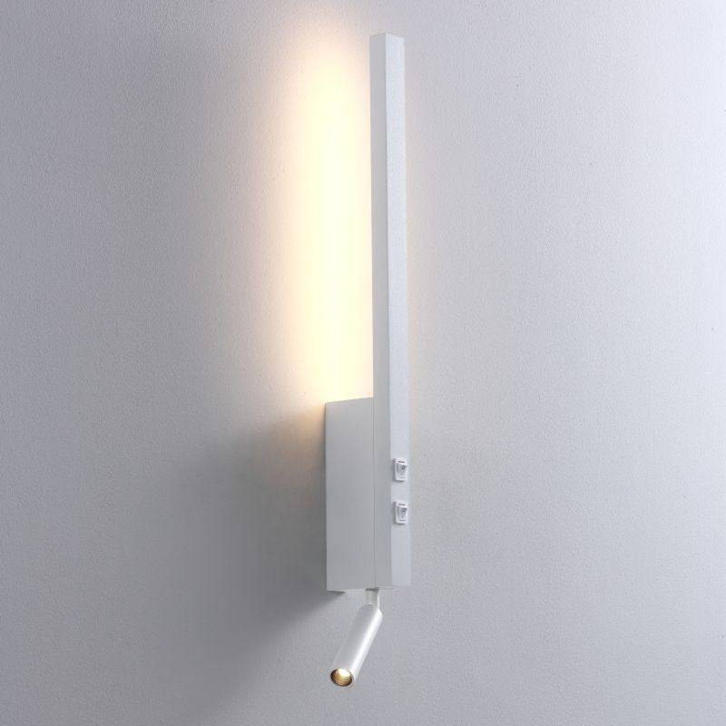 UltraBeam 5 Watt White Bedside Wall Light With Reading Light
