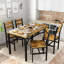 Ensemble de table de salle à manger pour 4 personnes avec rangement, ensemble de table de salle à manger de ferme 5 pièces avec chaises pour la cuisine à domicile, appartement-1631272242-1631272241