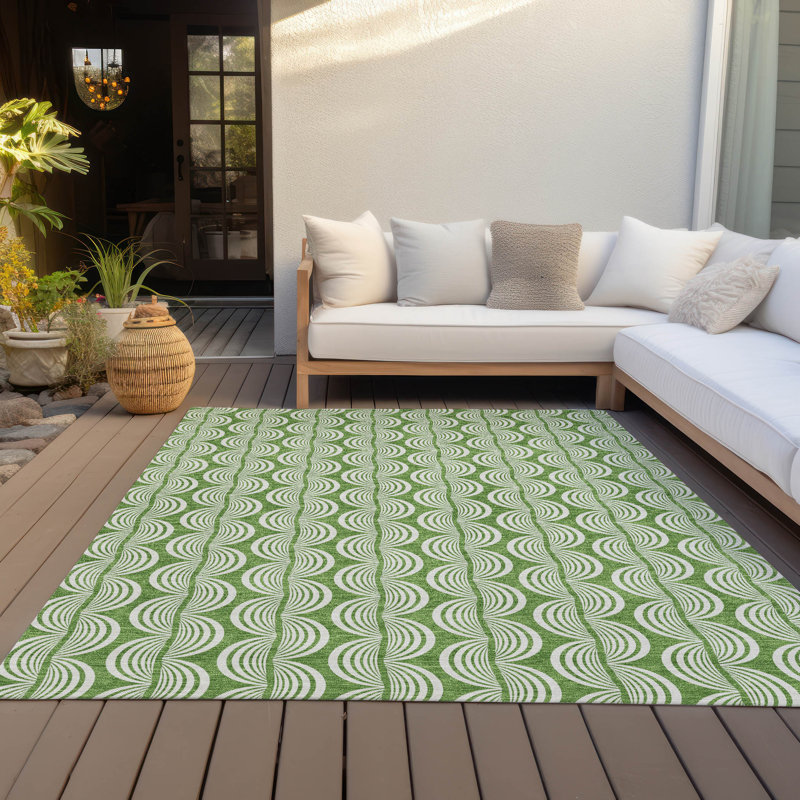 Tapis intérieur / extérieur lavable à la machine Chayden ACN1055, Rectangle 5 pi x 7 pi 6 po