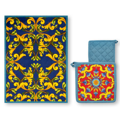 Trinacria Floral Linen Set Kitchen Towel