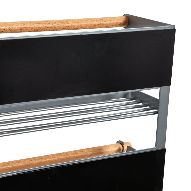 Support de rangement magnétique en métal, Gris