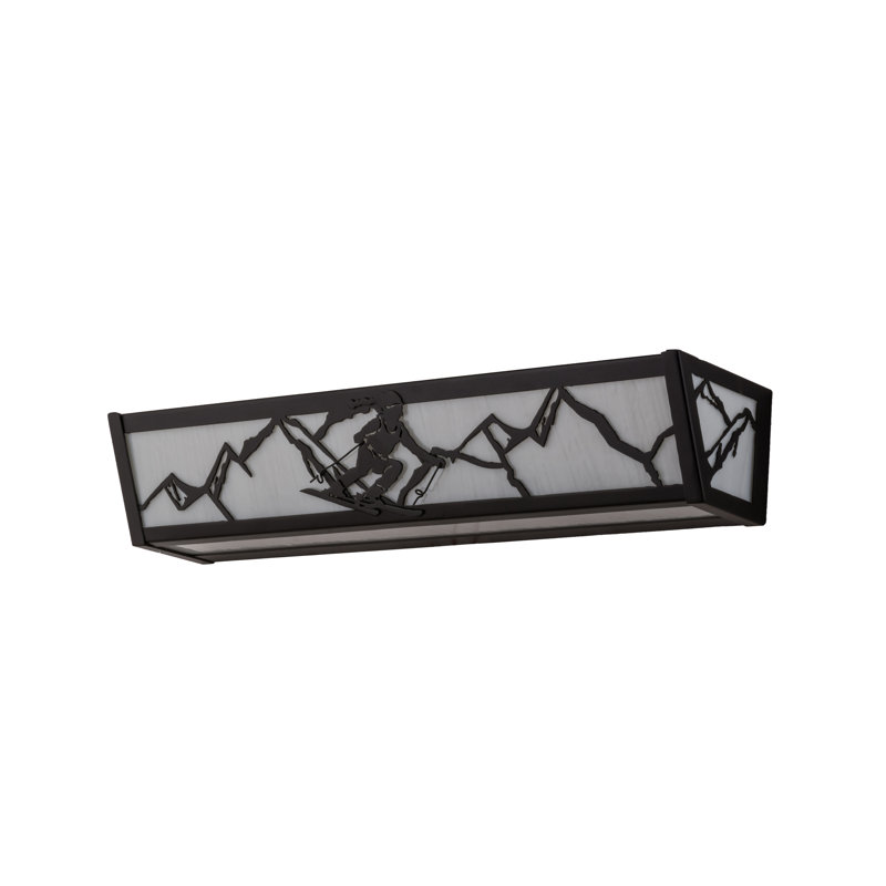 Rustic Lodge 4 - Light Bath Bar, Black
