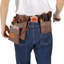 Ceinture à outils, réglable de 29 à 54 pouces, sac à outils en polyester robuste, sac à outils amovible pour électricien, charpentier, homme à tout faire, menuisier, construction, encadreur, brun
