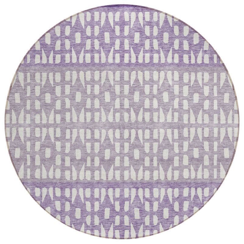  Chayden Area Rug with Non-Slip Backing, Round 8'