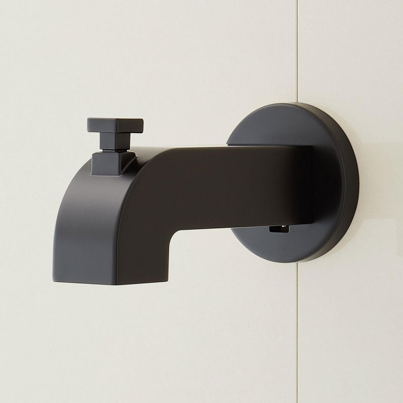 Drea 5-5/8" Integrated Diverter Tub Spout, Matte Black