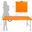 Table pliante portative orange 4 pieds pour un maximum de 135 kg pour l'intérieur et l'extérieur-305687580