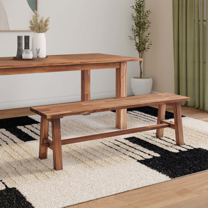 Banc en bois massif Naugatuck, Brun