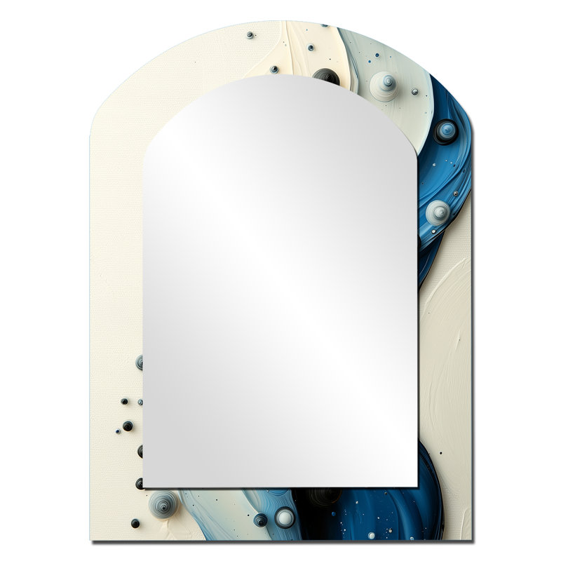 Miroir mural arqué Drip Paint, 34 po x 25 po