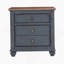 Table de chevet Bridgevine Home Americana, aucun assemblage requis, finition bleu velours côtelé