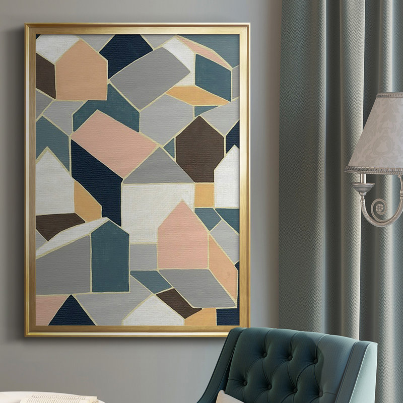 " Dream House I ", Gold, 42.5" H x 30.5" W x 1" D, No Mat