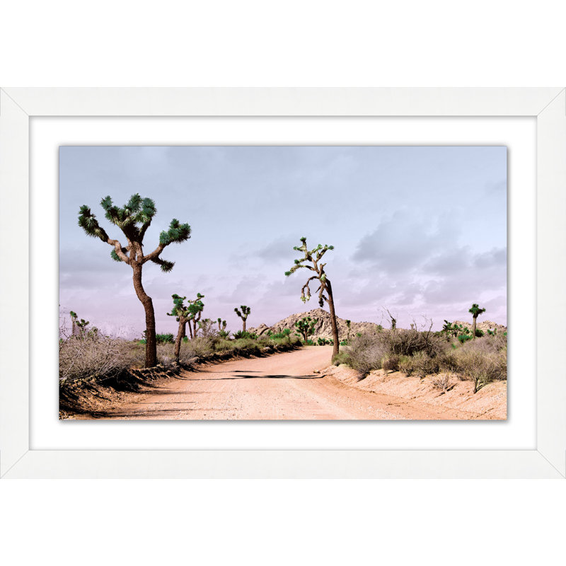 «Desert Landscape 3» par Christopher Kennedy - reproduction de photo sur papier encadrée, Blanc