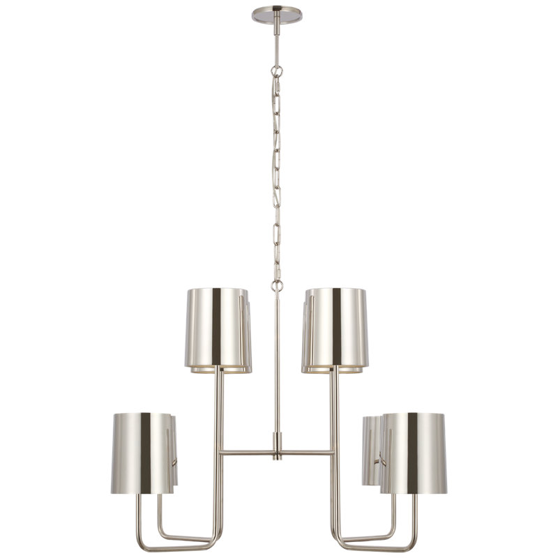 Go Lightly 8 - Light Chandelier, Silver, Polished Nickel