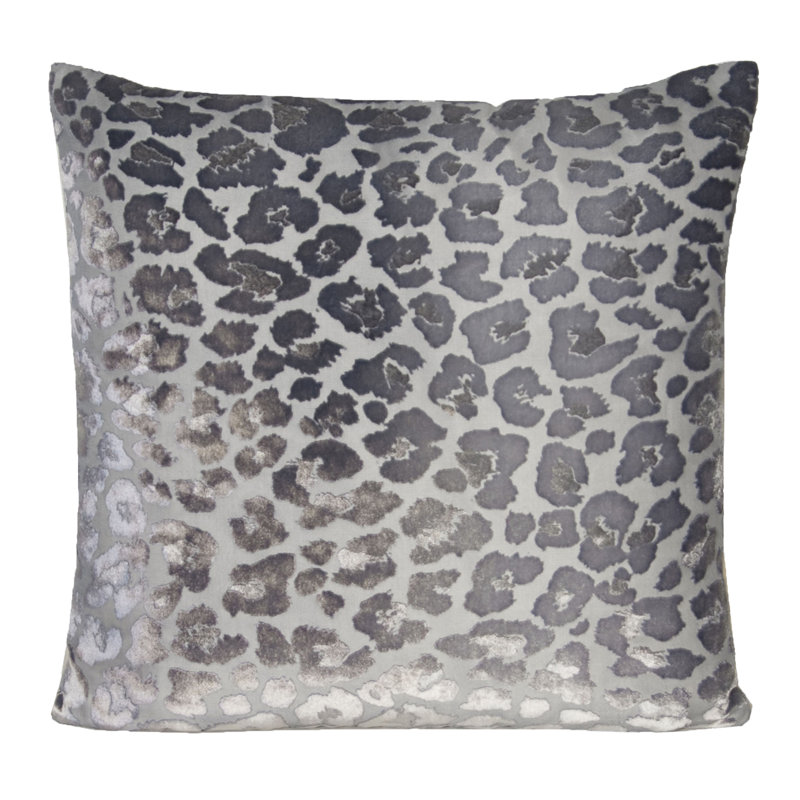 Coussin décoratif en velours Heirloom, argent