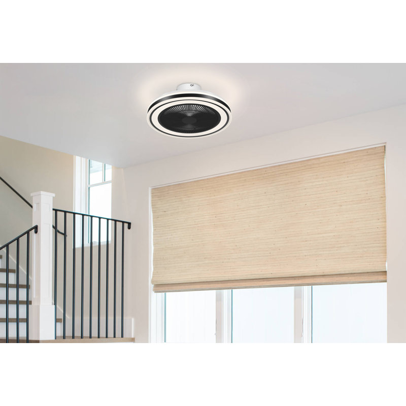 18.9 Inch Ceiling Fans Flush Mount Ceiling Fan Bedroom Ceiling Fan with Lights and Remote