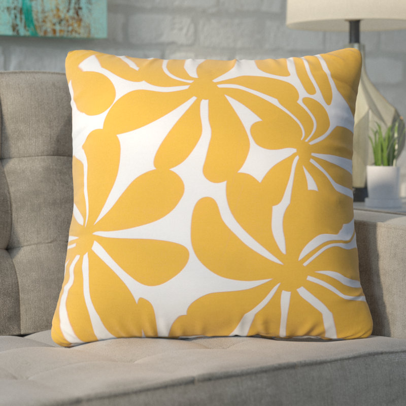 Plantation Outdoor Rectangular Throw Pillow, Red, Yellow Floral