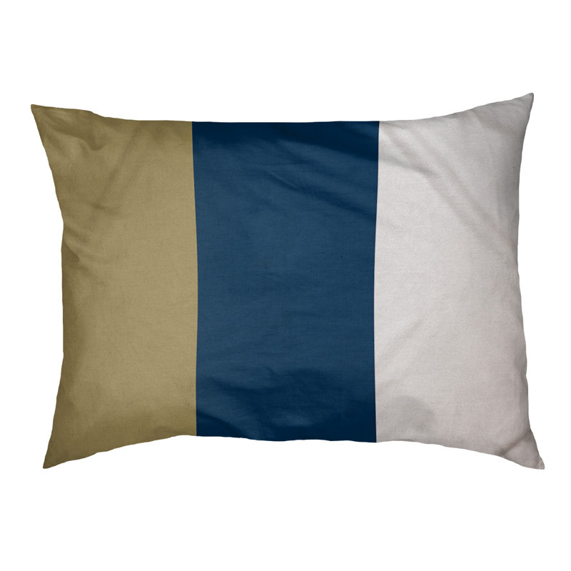 Coussin Golden State, Moyen (l 28 po x P 18 po x H 6 po), Doré / milieu bleu