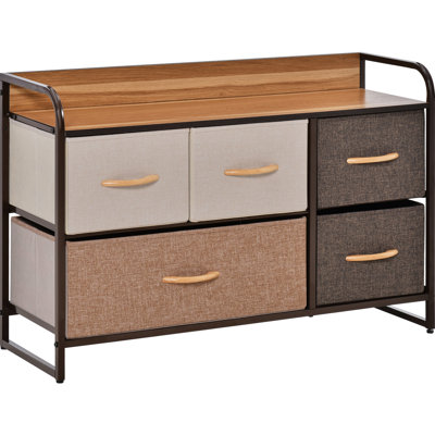 Commode avec espace de rangement supplémentaire, structure en acier, pour entrée